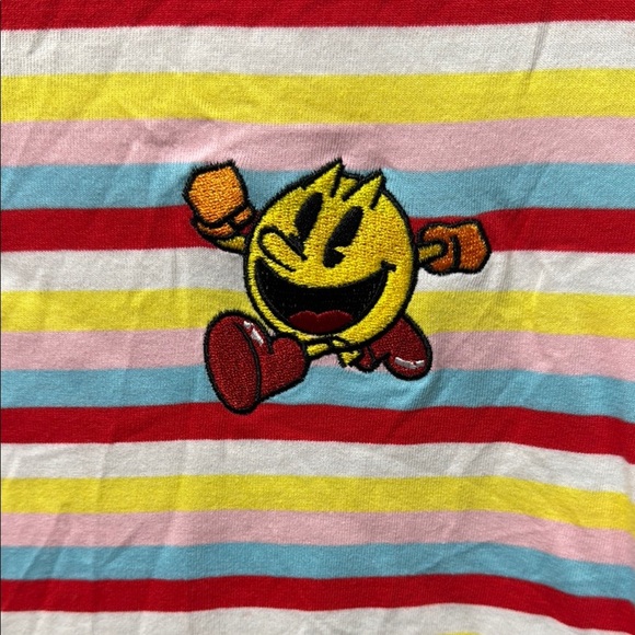 Striped T-Shirt with Pac-Man Logo as - Picture 2 of 5